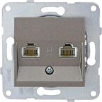 Viko Novella Antrasit Data-Nümeris Telefon Priz - Çerçevesiz