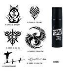 Vahşi Modeler Spray Tattoo Geçici Dövme Seti Dark Siyah Sprey 