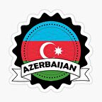 Azerbaycan Azerbaijan 17 Cm Araba Sticker Etiket MD1