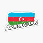 Azerbaycan Azerbaijan 17 Cm Araba Sticker Etiket MD3