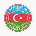 Azerbaycan Azerbaijan 17 Cm Araba Sticker Etiket MD10