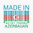 Azerbaycan Azerbaijan 17 Cm Araba Sticker Etiket MD15