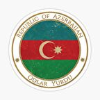 Azerbaycan Azerbaijan 17 Cm Araba Sticker Etiket MD18