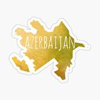 Azerbaycan Azerbaijan 18 Cm Araba Arka Cam Sticker MD4