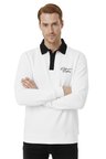 RizzUP Erkek Beyaz Relax Fit İçi Polarlı Polo Yaka Sweatshirt – Pamuklu Kalın Sweatshirt 2600762