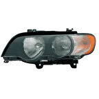 BMW Komple Far X5:E53 Sağ; Siyah Sarı Sinyal 2000-03