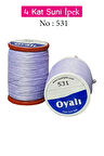 Oyalı 4 Kat Suni İpek İplik İğne Oyası Boncuk İpi Tığ Oyası No:531