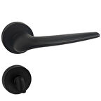 DOĞANLAR RAKET MAT SİYAH ROZETLİ KAPI KOLU TAKIM-Wc Kol