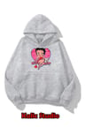 Betty boop oversize sweatshirt gri