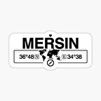 Mersin Gps Harita Sticker Oto Araba Yapıştırma 17CM yazı 283