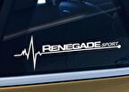 Renegade Yan Cam Sticker Oto Kapı Çıkartma Tuning oto 20 cm x 7 cm yazı 239