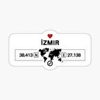 İzmir 2 Gps Harita Sticker Oto Araba Yapıştırma 17CM yazı 235