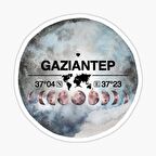 Gaziantep ve Ay Gps Harita Sticker Oto Araba Yapıştırma 15CM yazı 181