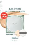 Gün Boyu Kalıcı Mat Cushion Fondöten CLIO Kill Cover Skin Fixer Cushion (24W Sand) SPF50+ PA+++