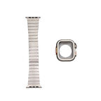 Apple Watch 7 45mm Redclick KRD-126 Kordon + Sert Kasa Koruyuculu Metal Kordon