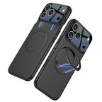Apple iPhone 17 Pro Kılıf M-safe Şarj Özellikli 360 Derece Standlı Çift Parçalı Redclick Torino Kapak