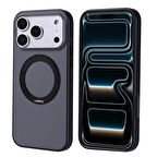 Apple Uyumlu iPhone 17 Pro Max Kılıf M-Safe Şarj Özellikli Standlı Redclick Proton Silikon Kapak