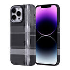 Apple iPhone 14 Pro Max Kılıf Magsafe Şarj Özellikli Karbon Fiber Görünümlü Redclick Nekst Kapak