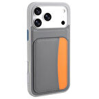 Apple Uyumlu iPhone 17 Pro Max Kılıf Kartlıklı Redclick X-Kart Silikon Kapak