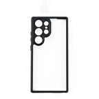 Galaxy S24 Ultra Kılıf Kamera Korumalı Şeffaf Arka Yüzey Redclick New Roll Kapak