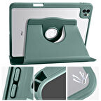 İpad Pro 11 2024 M4 Mvv83tu/a Mwr83tu/a Termik Kalem Bölmeli Dönebilen Standlı Kılıf