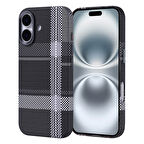 Apple iPhone 16 Kılıf Magsafe Şarj Özellikli Karbon Fiber Görünümlü Redclick Nekst Kapak