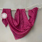 Uretti - Süreyya 2663 - El Yapımı Pigment Flamlı Eşarp - Pembe