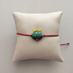 Uretti - Buket 8636 - El İşi Murano Boncuk Kurbağa Bileklik 22cm - Kırmızı