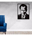 Balp Lazer Kesim MDF Tablo ATATÜRK Figürlü Dekoratif Otantik Tablo 35cm 46cm