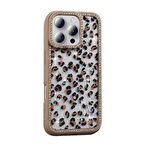 Apple İphone 16 Pro Kılıf Taşlı Simli Kenarları Silikon Parıltılı Azra Kapak Telefon Kılıfı Kamera Korumalı Yıldız&Kelebek Desenleriyle