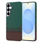 Samsung Galaxy S24 Plus Kılıf Magsafe Şarj Özellikli Karbon Fiber Görünümlü Lopard Nekst Kapak