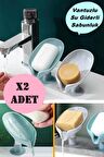 Pratik 2'li Pratik Vantuzlu Su Giderli Su Tutmaz Katı Sabunluk (2 Adet)