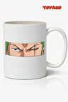 One Piece Roronoa Zoro Anime Temalı Beyaz Kupa Bardak Sevgiliye Arkadaşa Hediye
