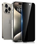 Apple iPhone 16 Pro Max ile Uyumlu Hayalet Gizlilik Filtreli Privacy 9H Cam Ekran Koruyucu