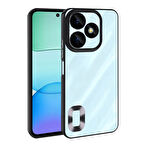 Xiaomi Redmi 13 4G ile Uyumlu Kılıf Şeffaf Logo Gösteren Parlak Renkli Kenar Telefon Kılıfı Kapak