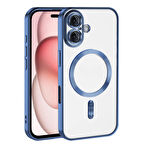 Apple iPhone 16 Plus Uyumlu Kılıf Kamera Korumalı Parlak Renkli Kenarlı Magsafe Özellikli Kapak