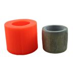 Yaprak Desenli Silindir Beton Saksı Silikon Kalıp  - 104