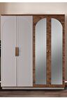 Gardırop, Luna 4 Kapaklı Aynalı Dolap