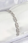 Pirinç Zirkon Taşlı Messika Model Gümüş Renk VIP Seri Kadın Bileklik