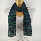 PAREDORA Yaşil Siyah Dior Uzun Fular