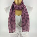 PAREDORA Şal Desenli Vişne  Uzun Fular