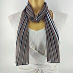 PAREDORA Büyük Üçgenler Kahve Uzun Fular