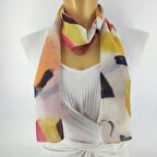 PAREDORA Derin Çizgiler Sarı Siyah Uzun Fular