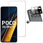 Xiaomi Poco X6 Pro 5G Temperli Cam Ekran Koruyucu ve Kamera Lens Koruyucu Seti
