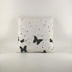 PAREDORA Siyah Kelebek Kırlent Kılıfı