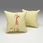 PAREDORA Çiçekli Zürafa Kırlent Kılıfı