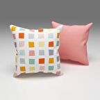 PAREDORA Renkli Kareler Kırlent Kılıfı