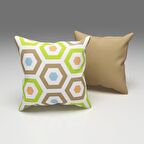 PAREDORA Yeşil Altıgenler Kırlent Kılıfı