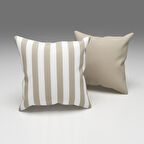 PAREDORA Bej Çizgili Kırlent Kılıfı