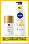 Nivea Q10 Sıkılaştırıcı Vücut Losyonu 400ml, C Vitamini, Luminous630 Çatlak Karşıtı Vücut Yağ Serumu 100ml